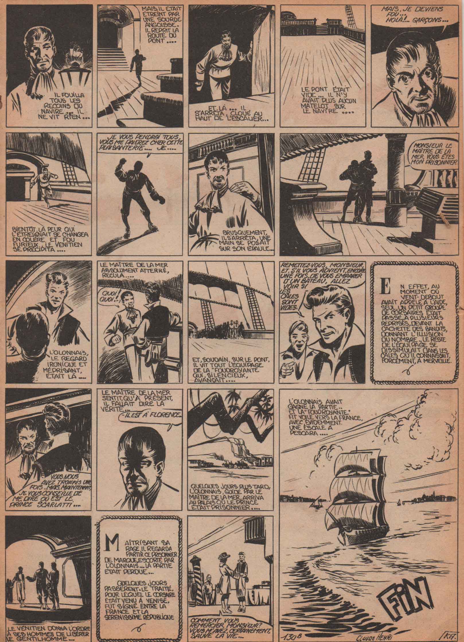 « Le Corsaire noir » L’Invincible n° 130 (01/05/1955).