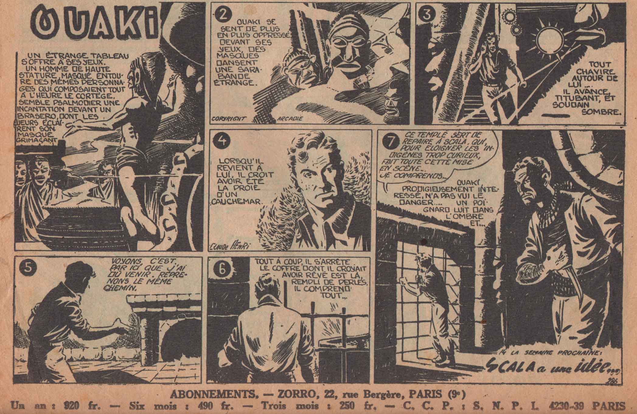 « Ouaki » Zorro n° 286 (13/11/1951).