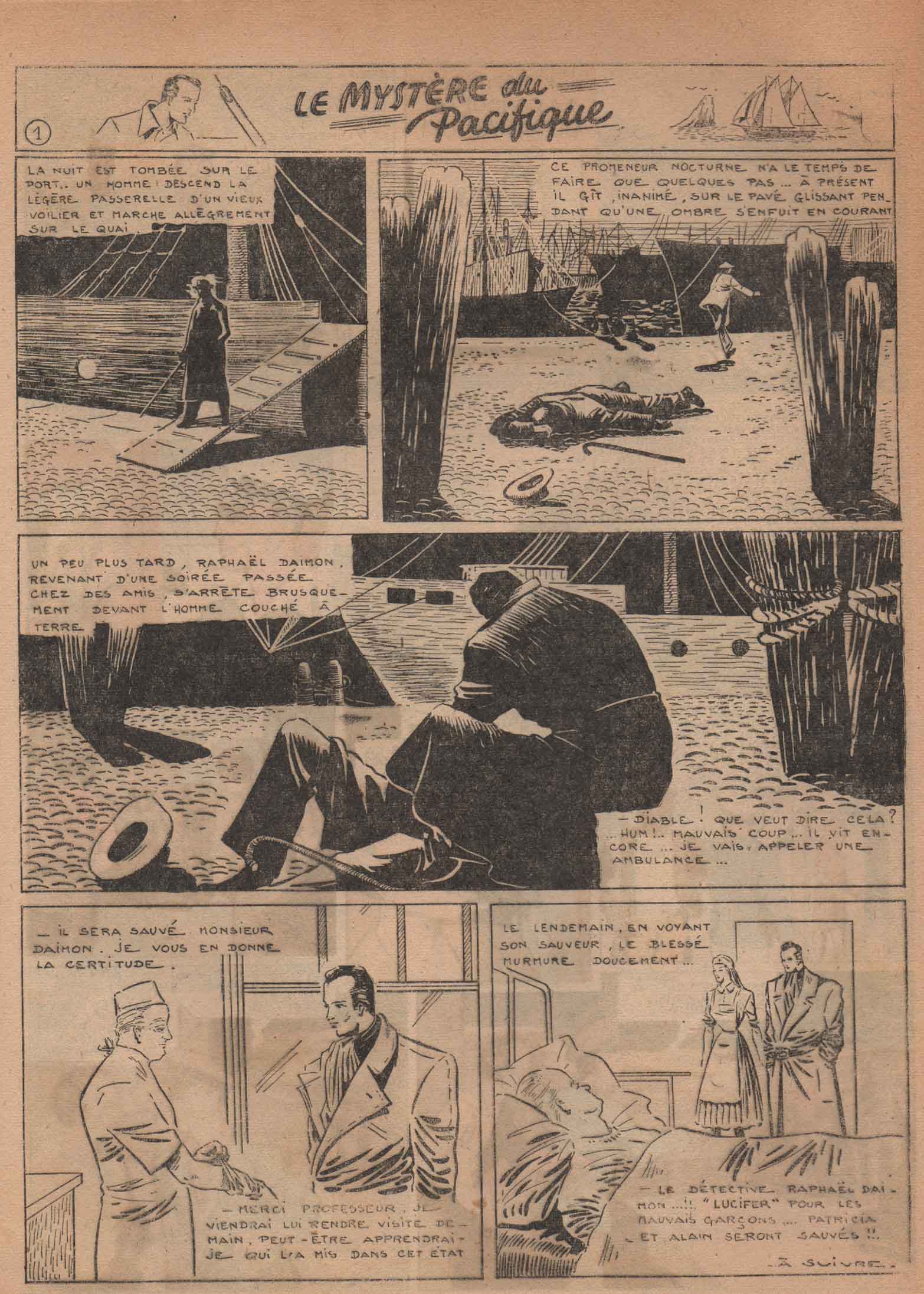 « Le Mystère du Pacifique » Pierrot n° 43 (24/10/1948).