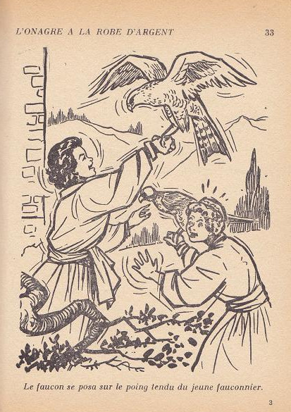 Illustration pour « L’Onagre d’argent » de L. N. Lavolle Fleurus/Gautier-Languereau (1957).