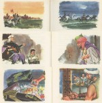 Illustrations intérieures de « Fils des steppes » d'Yvonne Girault GP Rouge et or, collection Spirale (1964).
