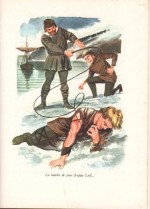 Illustration pour « Indiens et Vikings» de Jean Ollivier GP Rouge et or (1962).