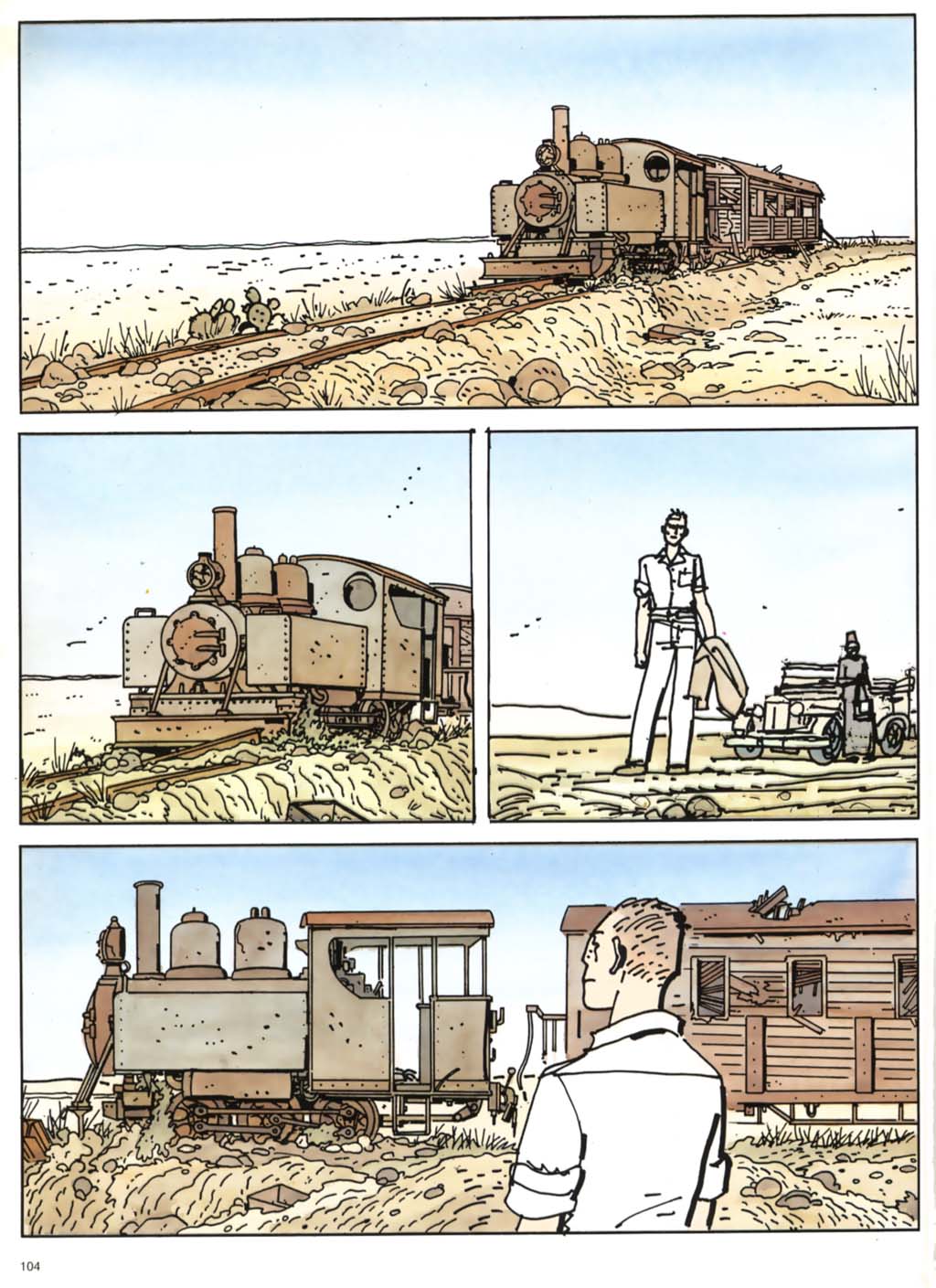 La vie du rail (planches 1 et 2 de « Baldwin 622 » ; Casterman, 1993-2022).