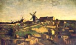 « Montmartre, la carrière et les moulins à vent » (Vincent Van Gogh - huile sur toile - 1886).