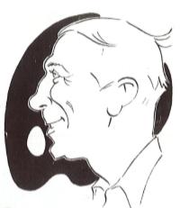 Caricature de Roger Melliès, réalisée au Stalag III A, en 1941.