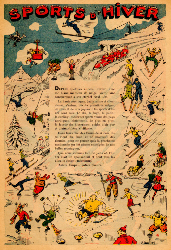 « Sports d’hiver » Lisette n° 3 (21/01/1940).