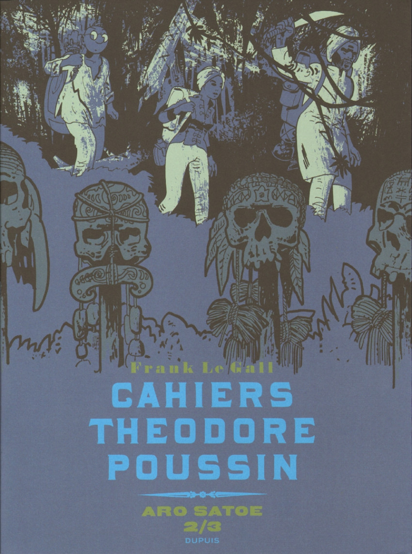 Couverture et extrait des « Cahiers Théodore Poussin T6 » (Dupuis 2021).