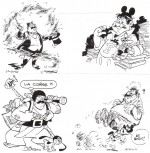 Caricatures de François Corteggiani par Pierre Tranchand, Claude Marin, Luciano Bottaro et Philippe Bercovici.