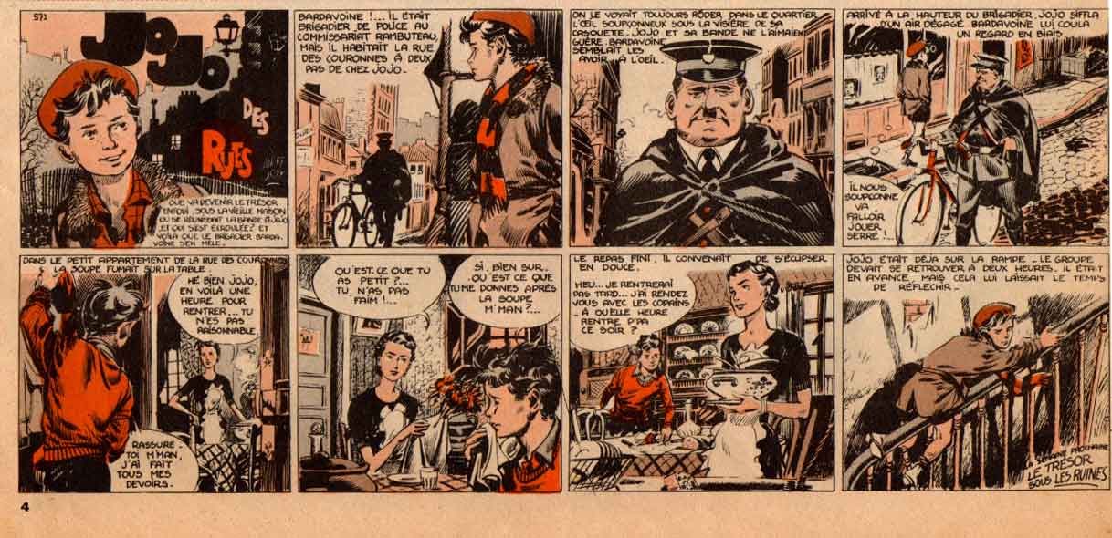 « Jojo des rues » Vaillant n° 571 (02/04/1956).