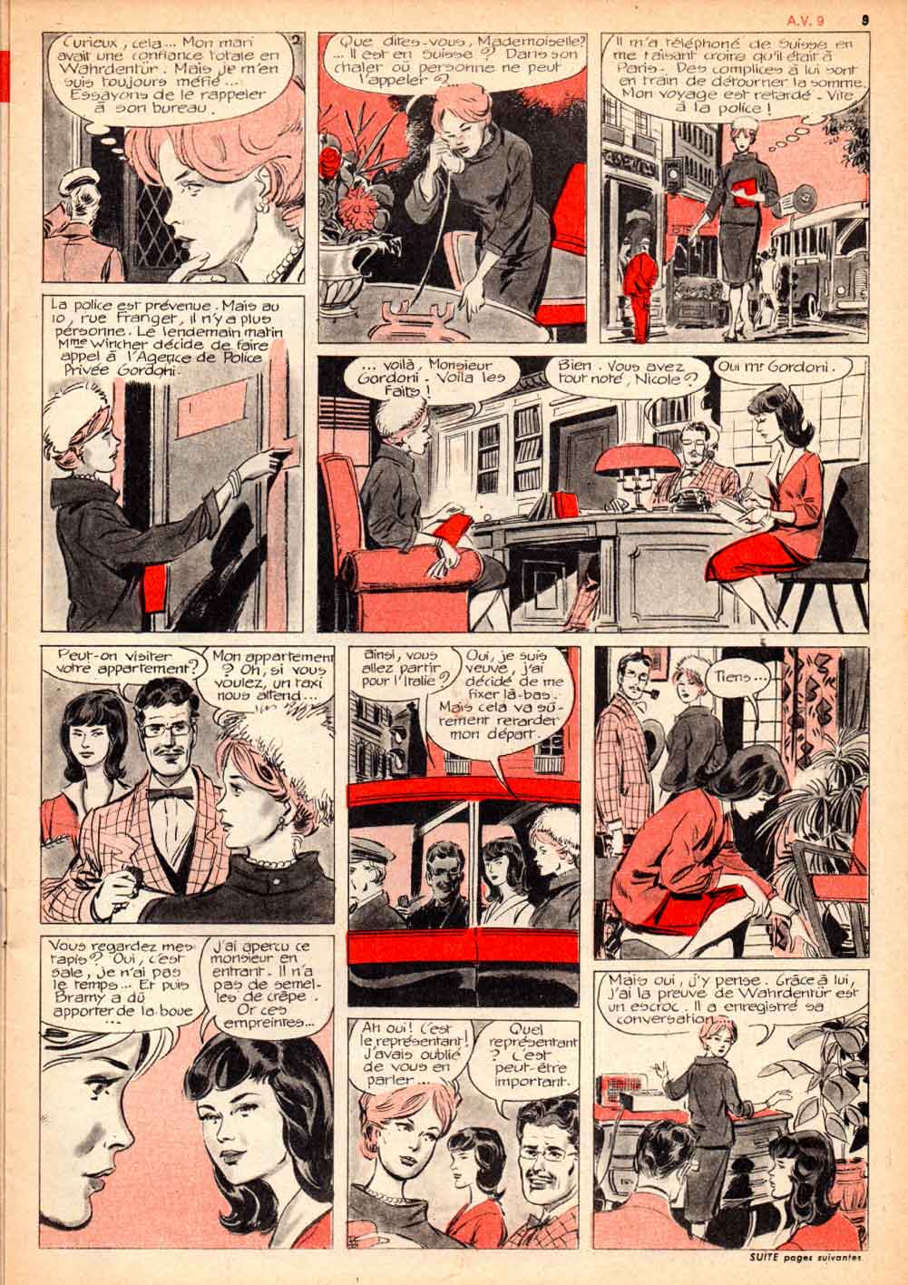 « Une enquête de Nicole » Âmes vaillantes n° 9 (01/03/1962).