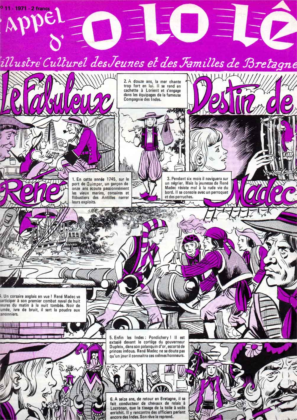 « Le Fabuleux Destin de René Madec » L’Appel d’O Lo Lê n° 11 (1971).