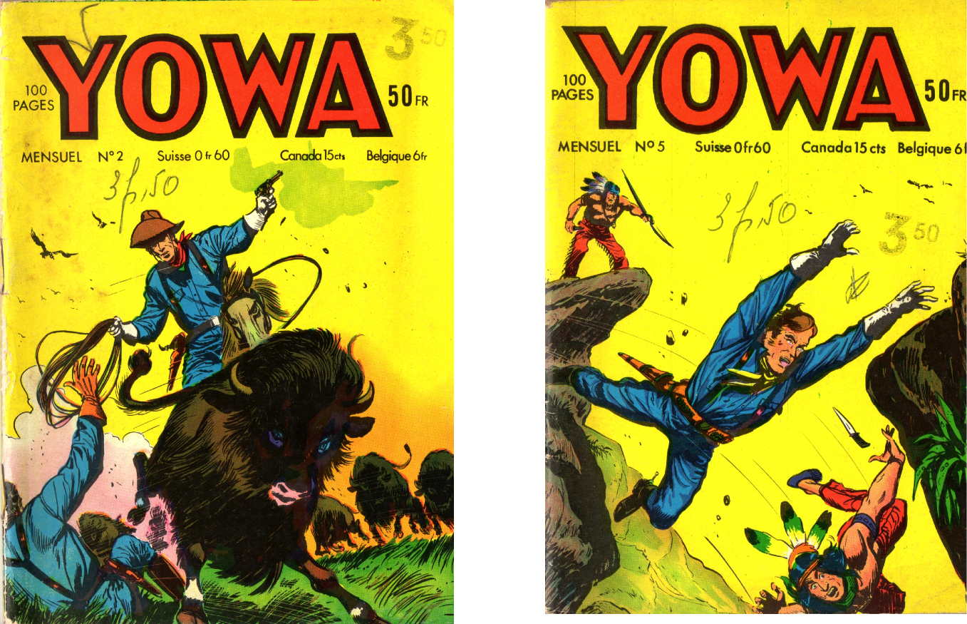 Yowa, couvertures n° 2 et n° 5 (juin et septembre 1958).