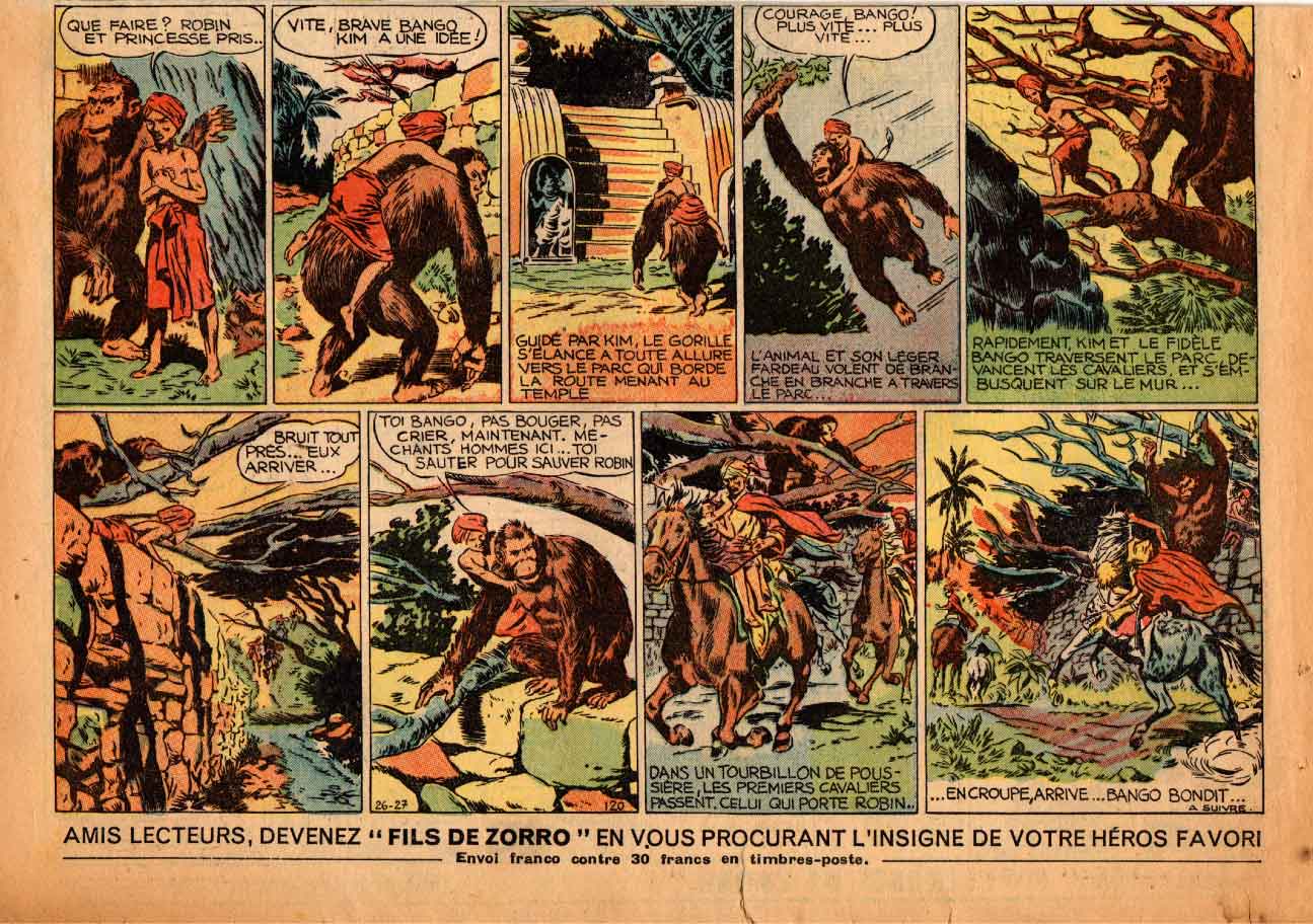 « Robin » par Paul Cuvelier Zorro n° 120 (09/08/1948).