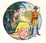 Illustration pour le volume 7 de l’« Enciclopedia Juvenil Pala » : « Los Misterios de la jungla », en 1975.