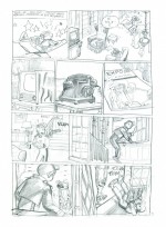 Crayonné et encrage pour la première planche.