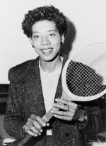 Althea Gibson en 1956 (photo par Fred Palumbo - NYWTS).